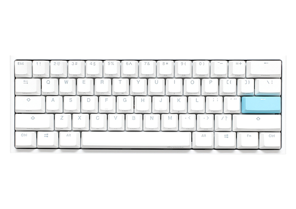 Ducky One 2 Pro - Classic Pure White Nordic - Mini 60% - Kailh Box Red - RGB -pelin&auml;pp&auml;imist&ouml;