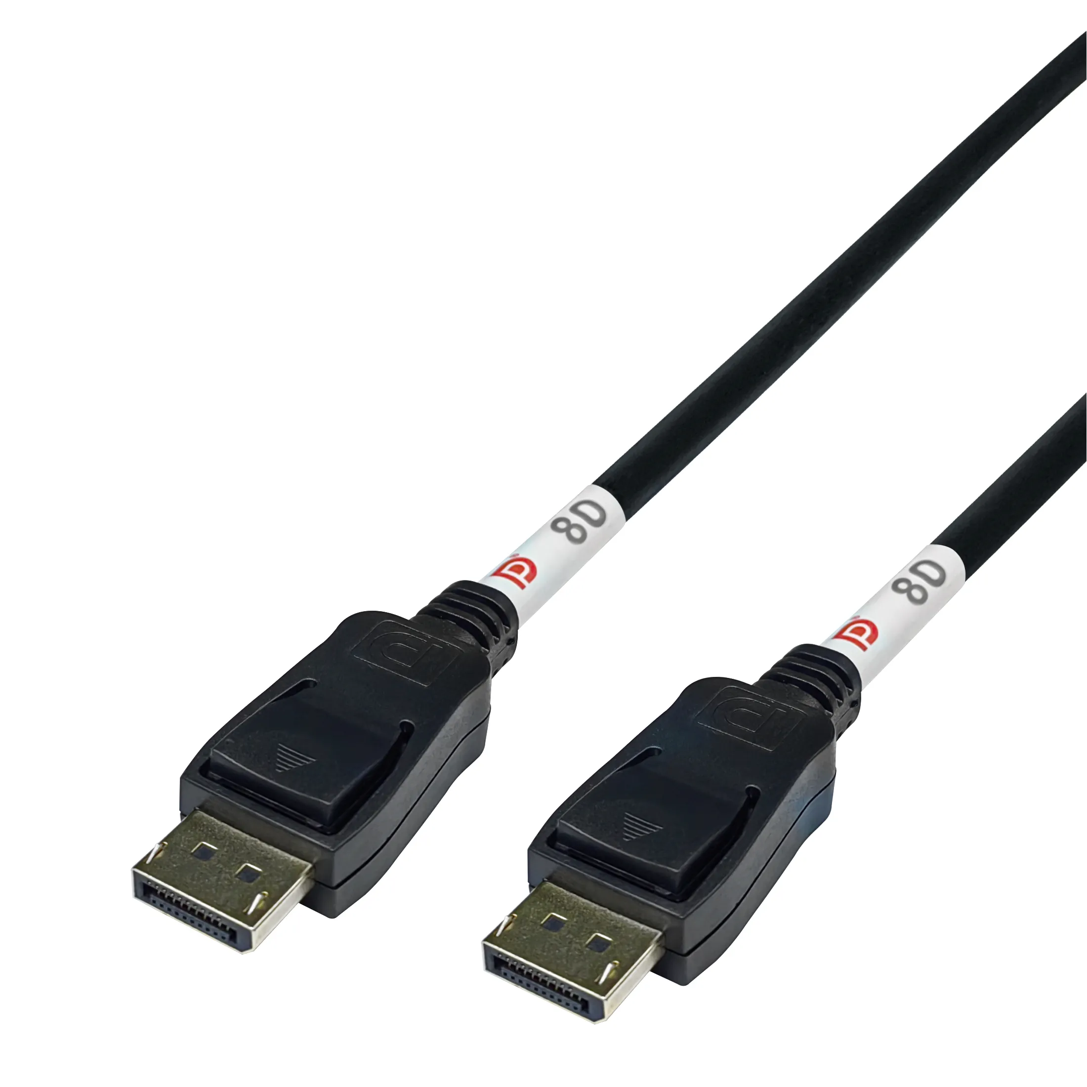 Deltaco  DisplayPort – DisplayPort 2,1 -kaapeli, 0,5m, Musta