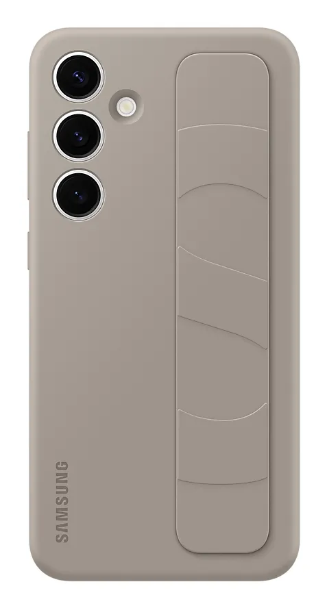 Samsung Galaxy S25+ Standing Grip -suojakuori, Harmaa/Mintunvihre&auml;