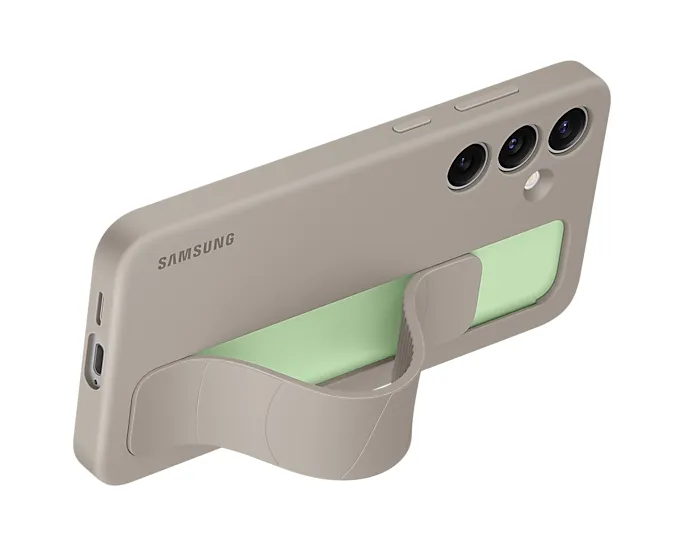 Samsung Galaxy S25+ Standing Grip -suojakuori, Harmaa/Mintunvihre&auml;