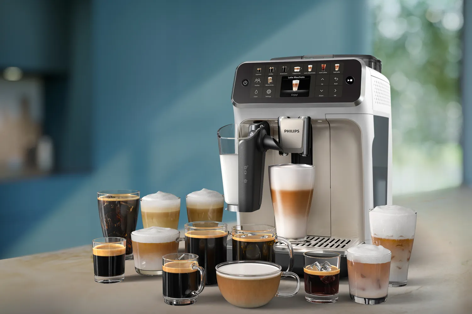 Philips 5500 series EP5543 - espresso machine, fully automatic, Chrome, White