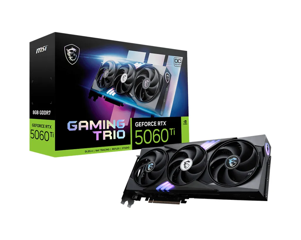 MSI GeForce RTX 5060 Ti Gaming Trio OC 8 Gt -n&auml;yt&ouml;nohjain