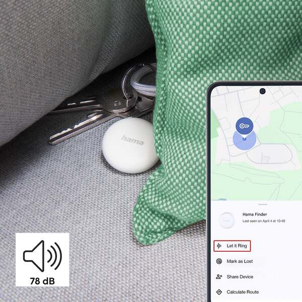 HAMA Item finder Android &quot;Find My&quot; App Bluetooth 1 pcs White