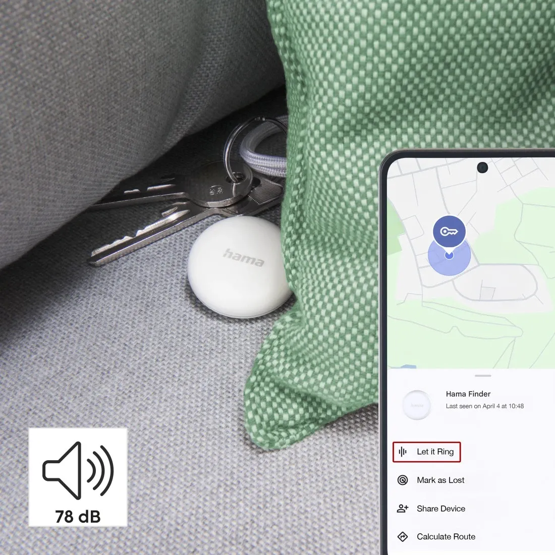 HAMA Item finder Android &quot;Find My&quot; App Bluetooth 1 pcs White