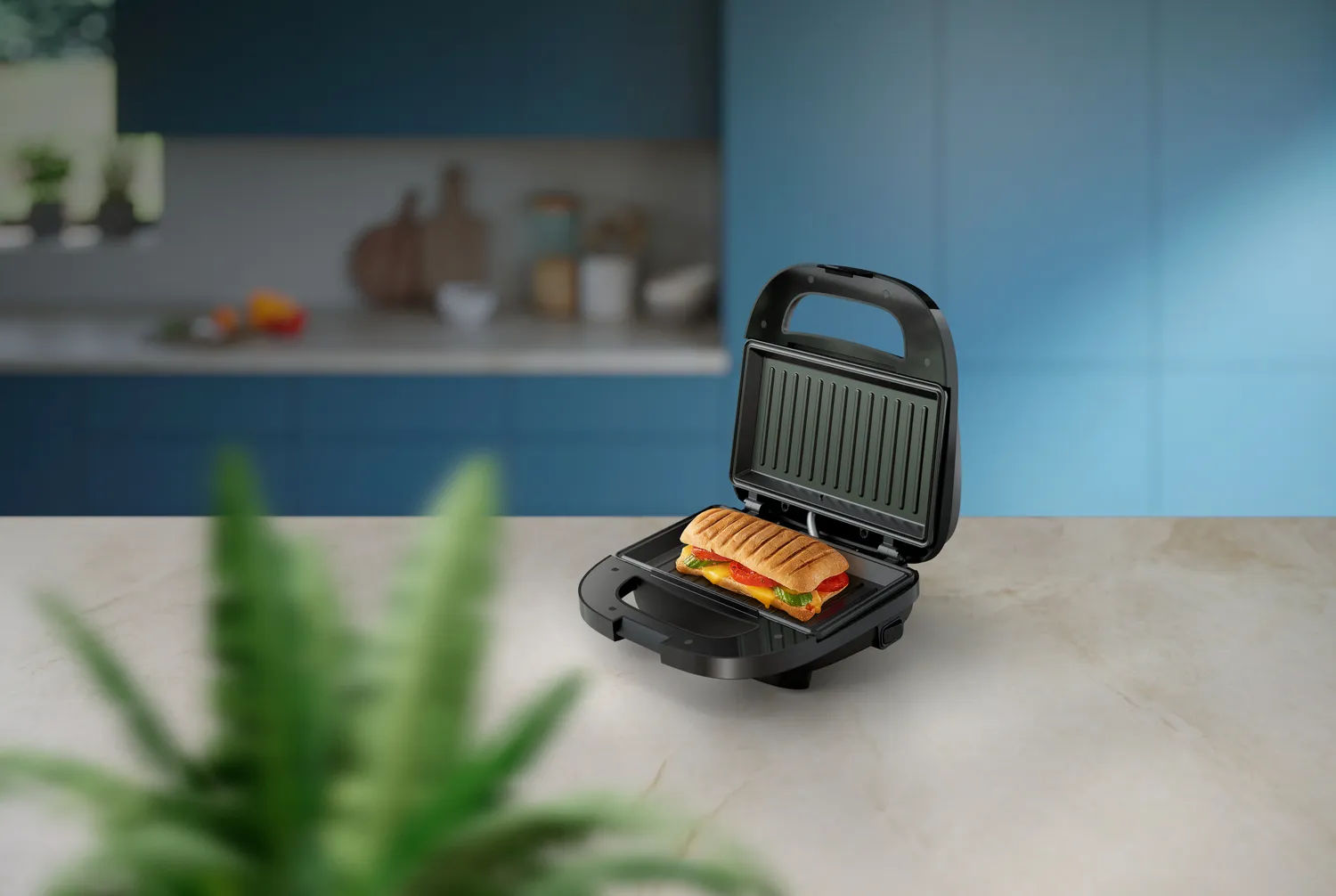 Philips 3000 Series HD2330/90 sandwich grill, 750W, Black