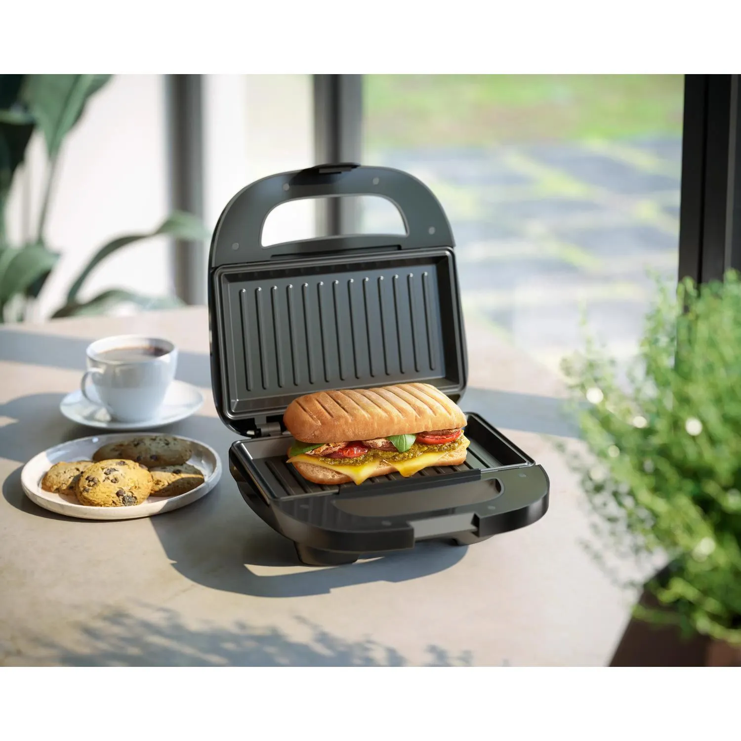 Philips 3000 Series HD2330/90 sandwich grill, 750W, Black