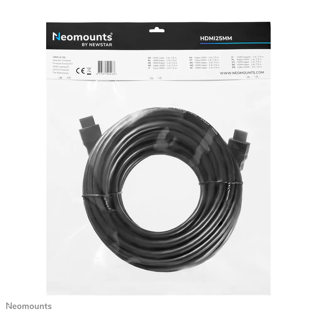 Newstar HDMI &ndash; HDMI 1.3 - cable, 7.5 m, Black