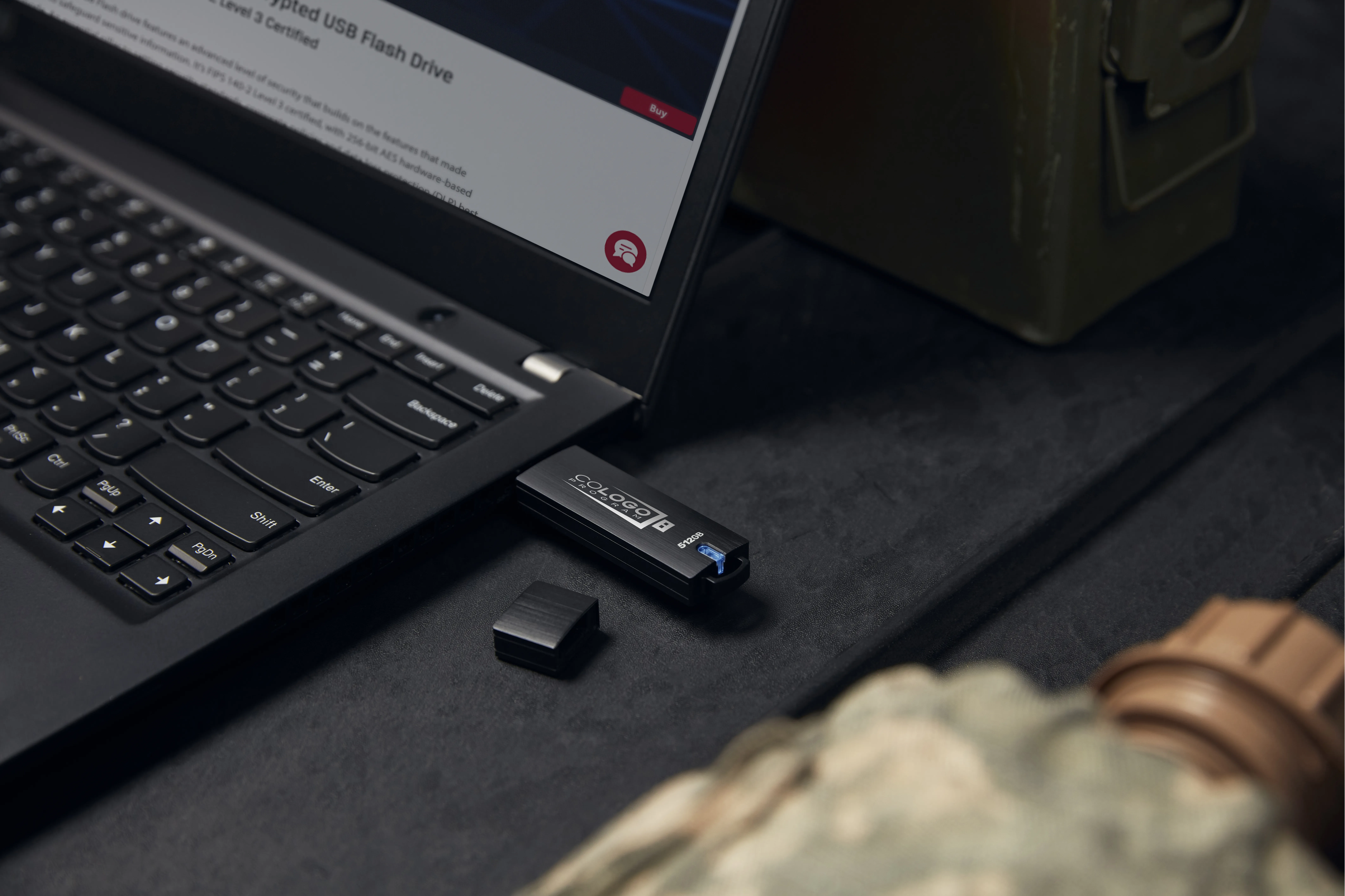 Kingston IronKey D500S USB 3.2 Gen 1 512 GB USB-minne, svart