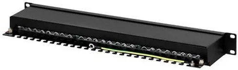 FTP kytkent&auml;paneeli, 24xRJ45, Cat.6, Krone, 1U, 19", kaapelituki