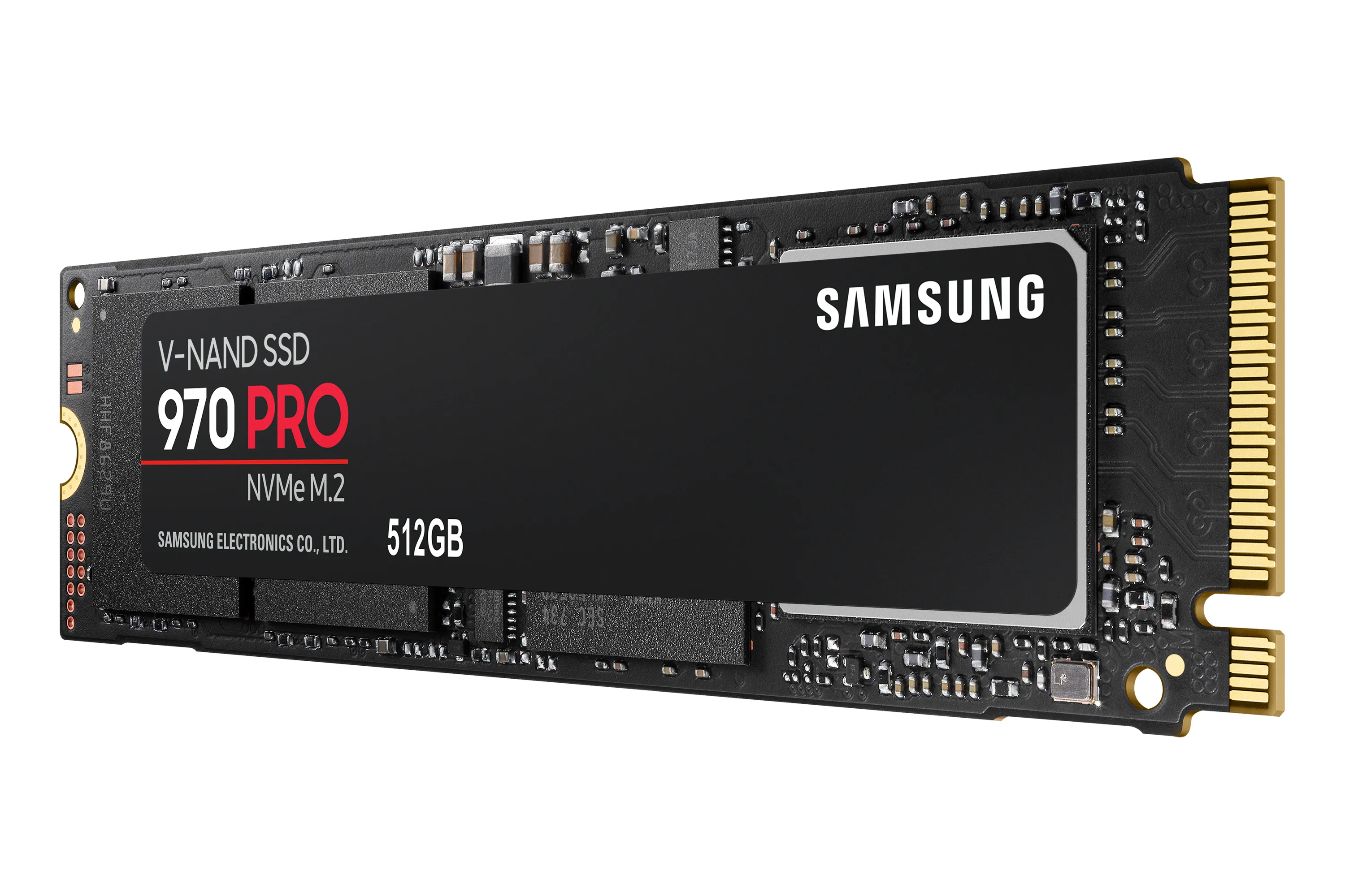 Samsung 970 PRO 512 Gt M.2 PCIe 3.0 x4 NVMe -SSD-levy, musta
