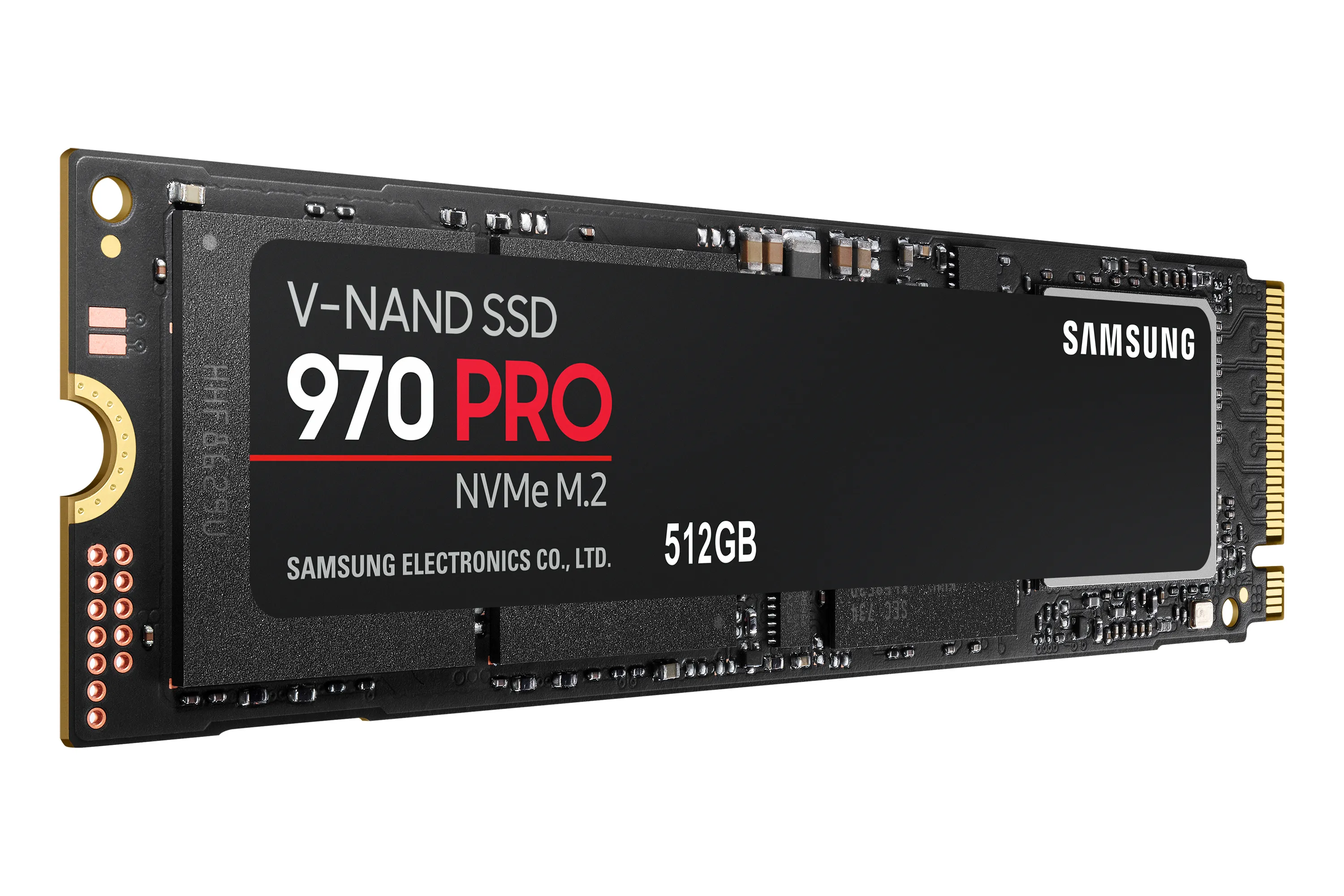 Samsung 970 PRO 512 Gt M.2 PCIe 3.0 x4 NVMe -SSD-levy, musta
