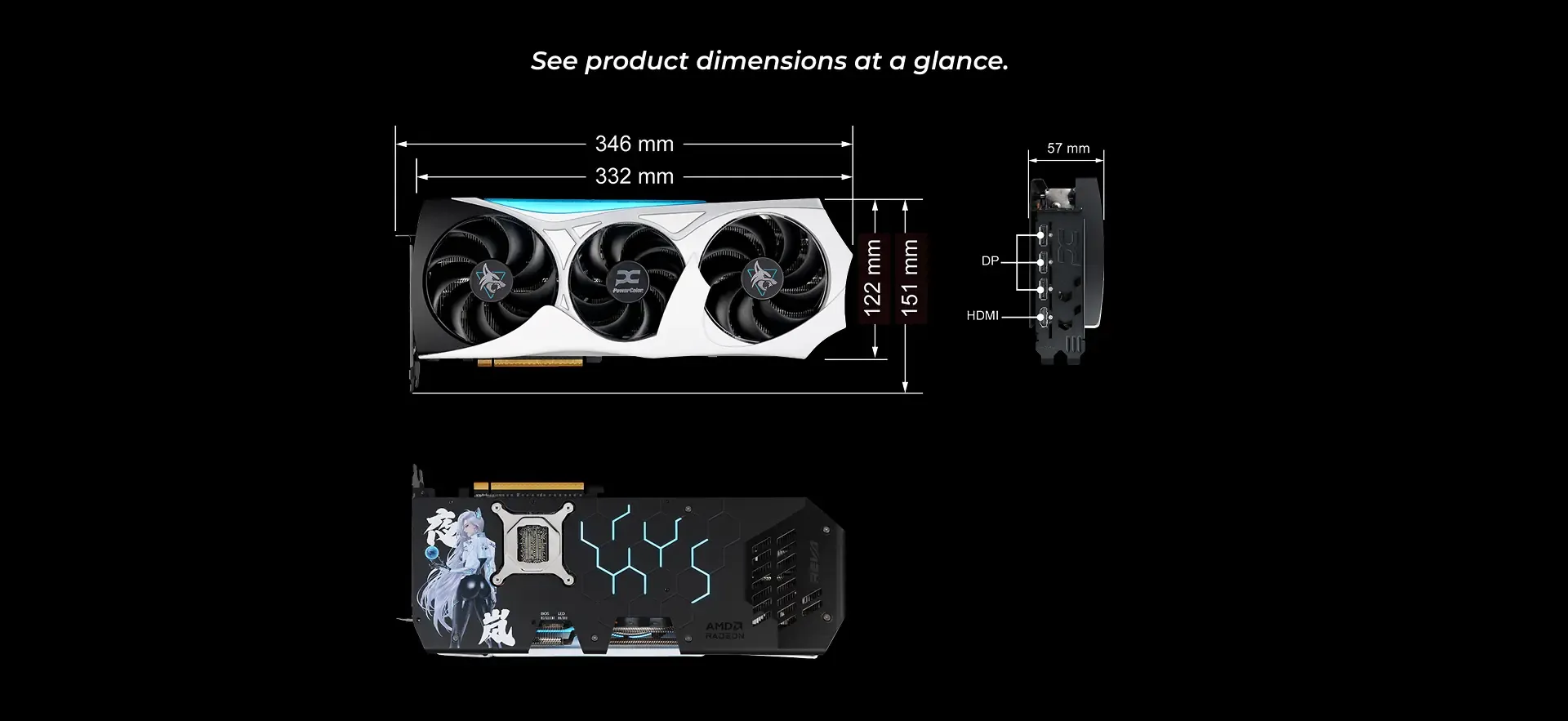 PowerColor Radeon RX 9070 XT Hellhound Reva Edition OC 16 GB grafikkort