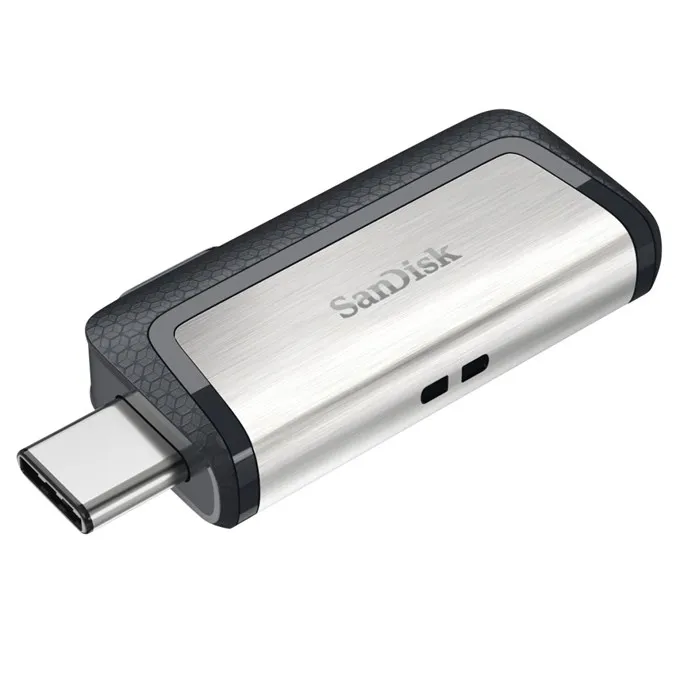 SanDisk Ultra Dual Drive USB-C/USB-A 3.1 Gen 1 64GB memory stick, Black/Silver