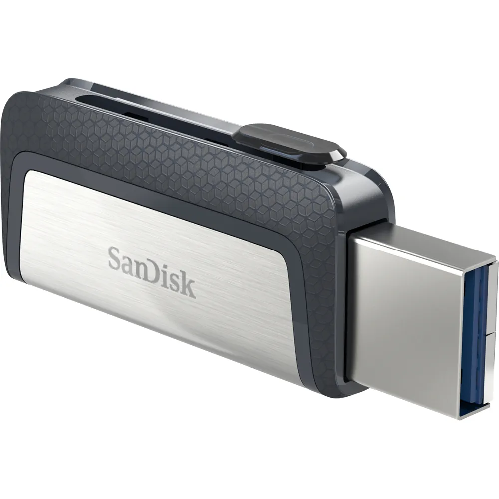 SanDisk 32 Gt Ultra Dual Drive USB-C -muistitikku, Musta/Hopea