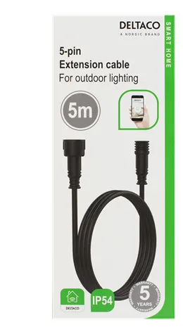 Outdoor lightning cable extension for garden light and decklight