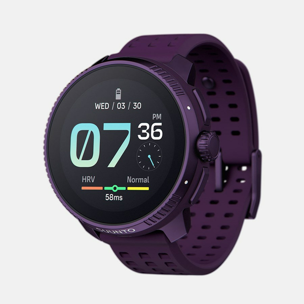 Suunto Race Titanium 49mm Sports Watch with Silicone Band, Amethyst