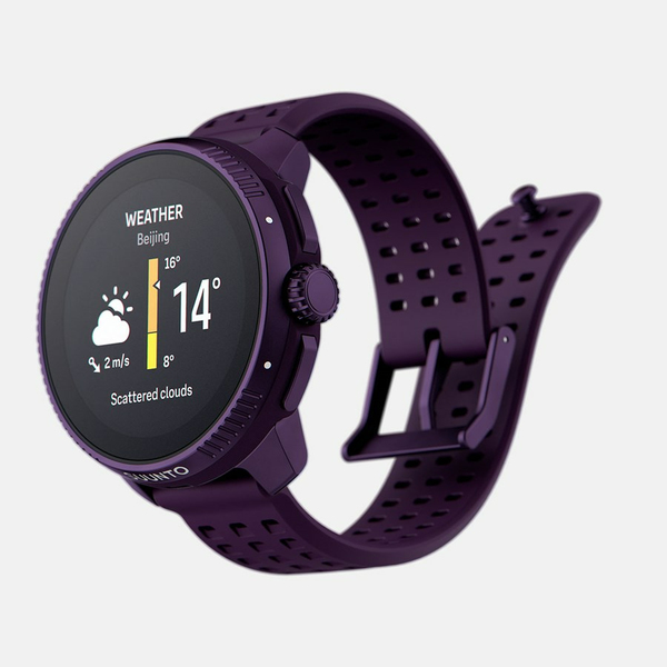 Suunto Race Titanium 49mm Sports Watch with Silicone Band, Amethyst