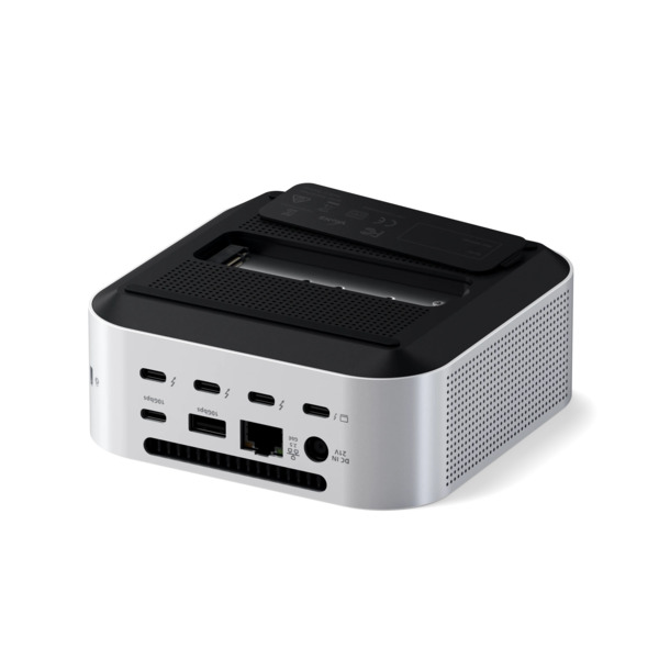 Satechi Thunderbolt 5 CubeDock M.2 NVMe Docking Station, 1-Bay, Thunderbolt 5, Silver