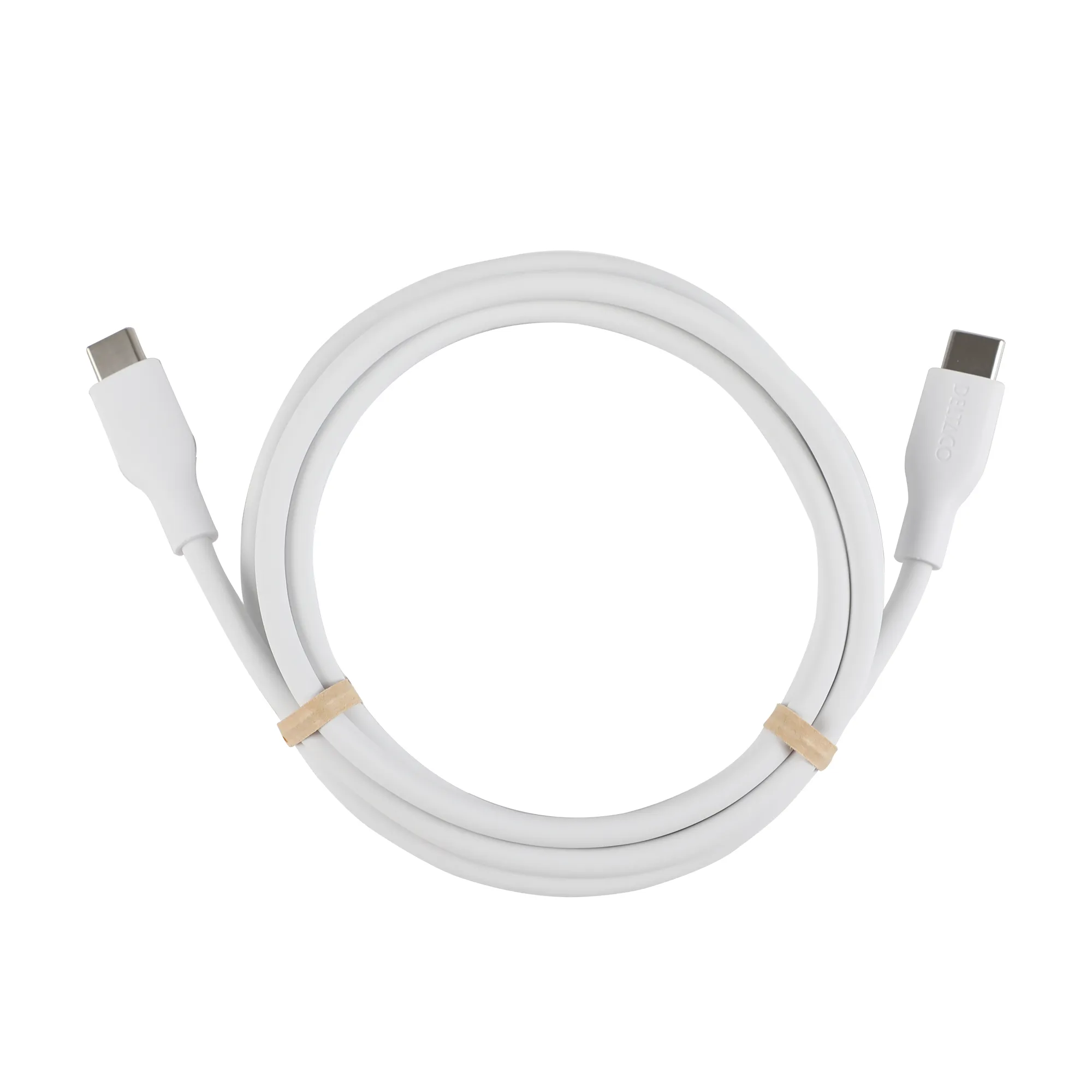 Deltaco USB-C - USB-C 2.0 SPR Silicone - cable, White, 1.5m