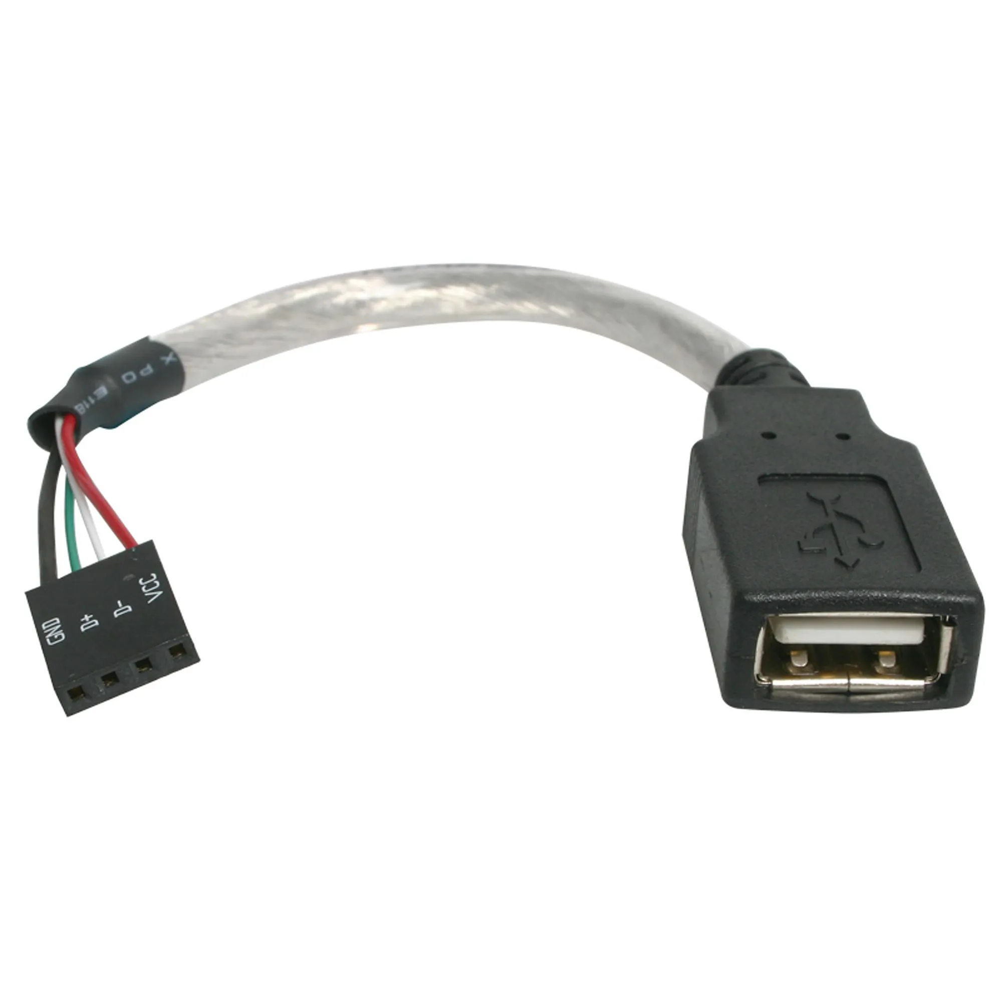 6IN USB 2.0 CABLE - USB A FEM - TO USB MOTHERBOARD 4 PIN HEADER