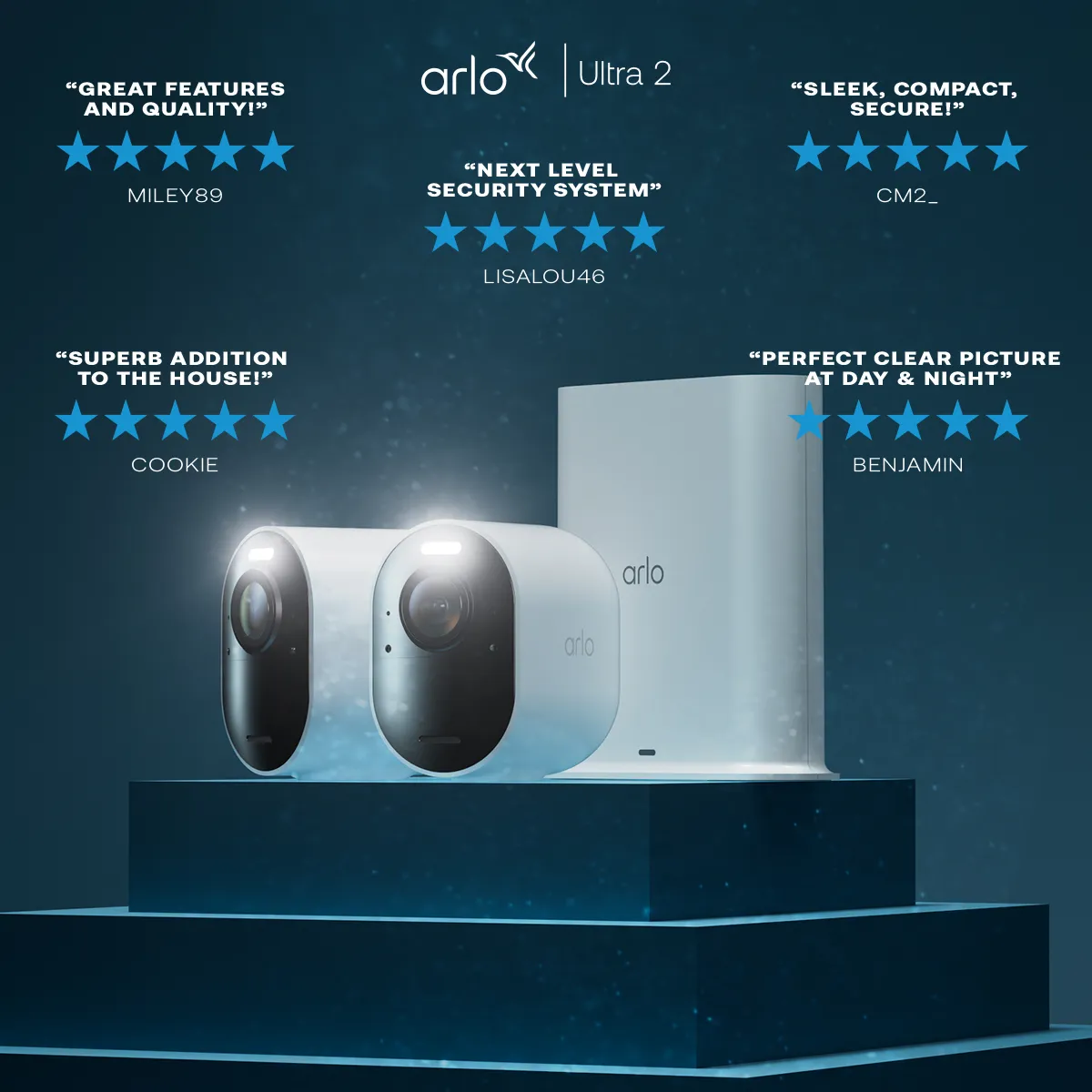 Arlo VMS5440 - Kamerasarja - wireless - 4 kamera/kamerat - musta