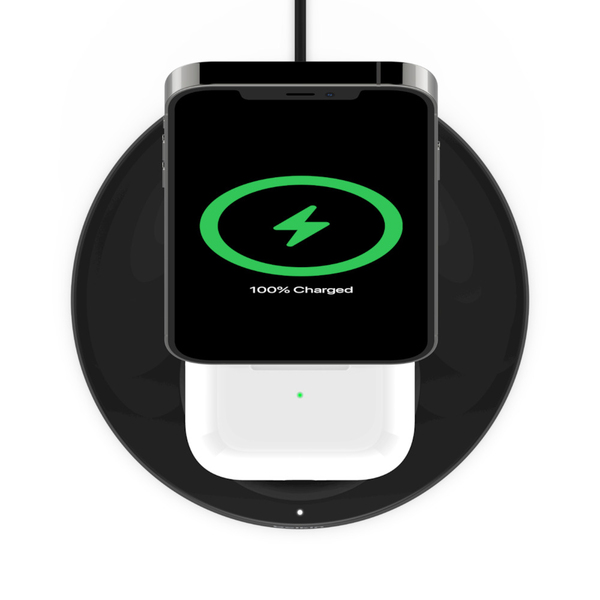 BOOST CHARGE PRO MagSafe 2-in-1 Wireless Charger Stand, Blac