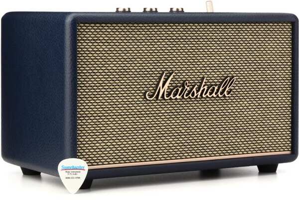 Marshall Acton III 2.0 Bluetooth, Wired Stereo Speaker, Midnight Blue