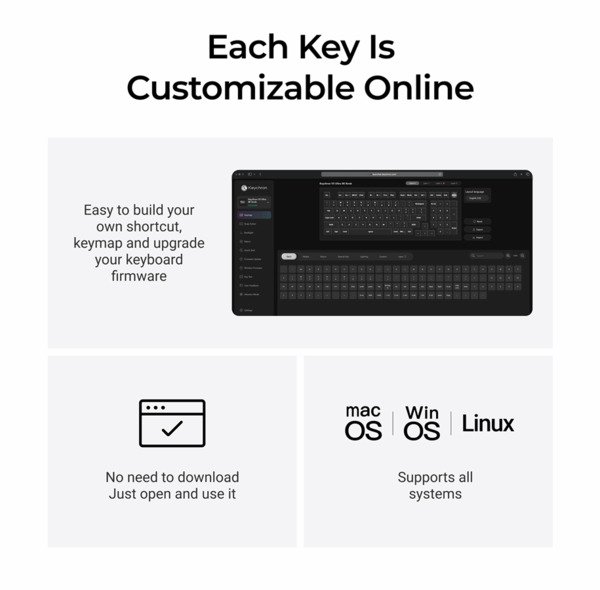 Keychron V5 Ultra 8K 96% Wireless Mechanical Gaming Keyboard, Keychron Silk POM Brown, Black