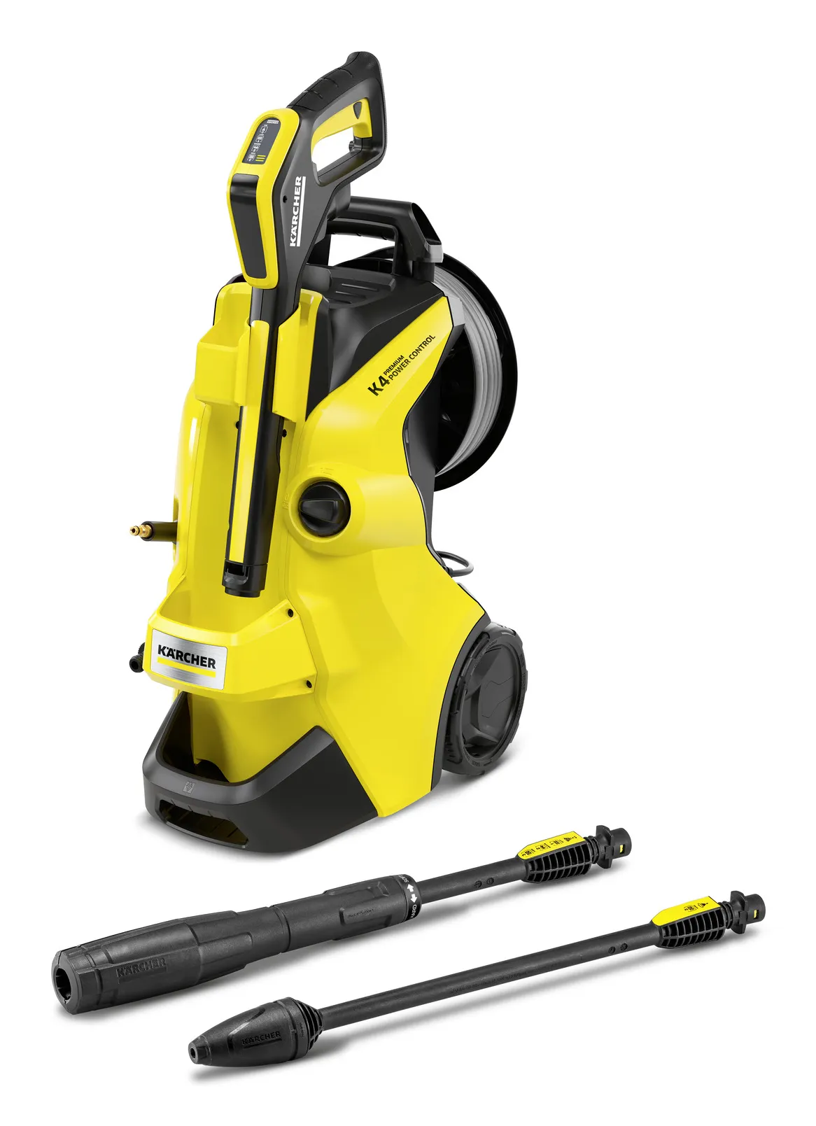 K&auml;rcher K 4 Premium Power Control Flex -painepesuri, 1800 w, 130 baaria, 420 l/h, 8 m, musta, keltainen