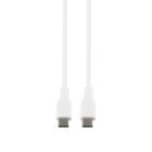 Deltaco USB-C - USB-C -latausjohto, 60W, 2 m, valkoinen