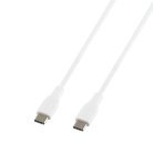 Deltaco USB-C - USB-C -latausjohto, 60W, 2 m, valkoinen