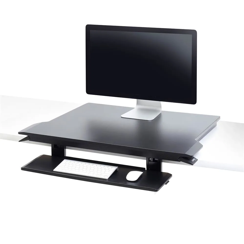 WORKFIT-TX W/DROPDOWN KB TRAY, PVC BLACK.