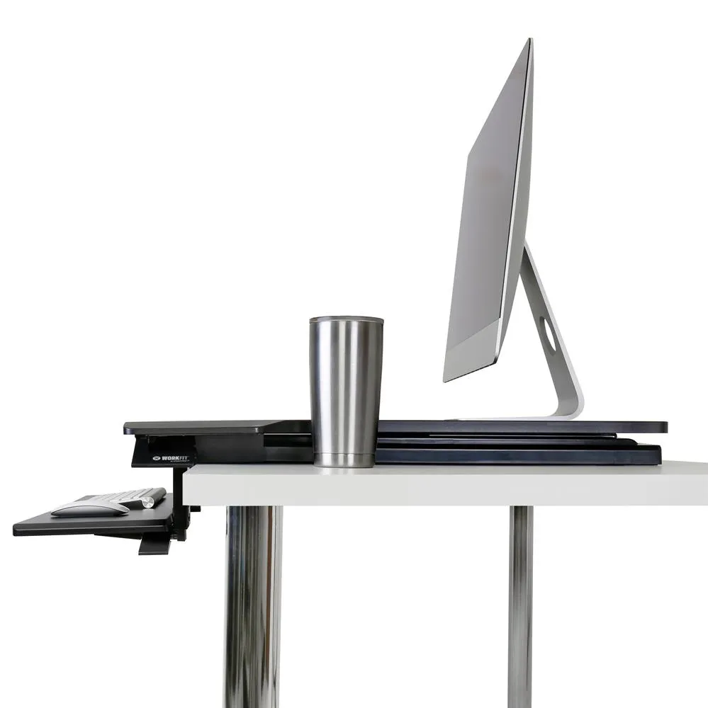 WORKFIT-TX W/DROPDOWN KB TRAY, PVC BLACK.