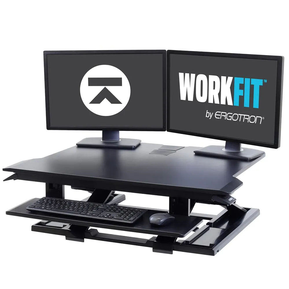 WORKFIT-TX W/DROPDOWN KB TRAY, PVC BLACK.