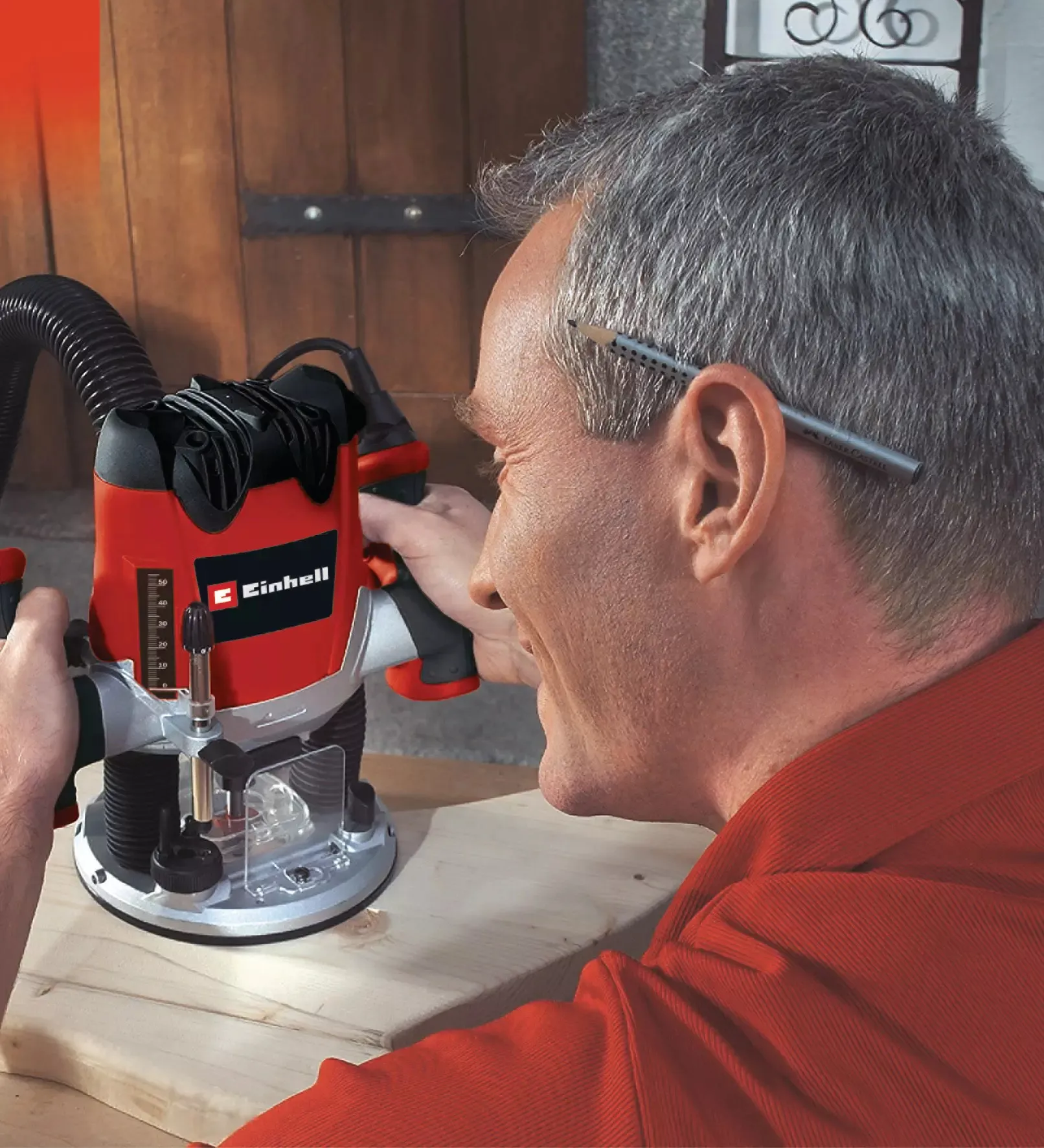 Einhell router TE-RO 1255 E (red/black, 1,200 watts)