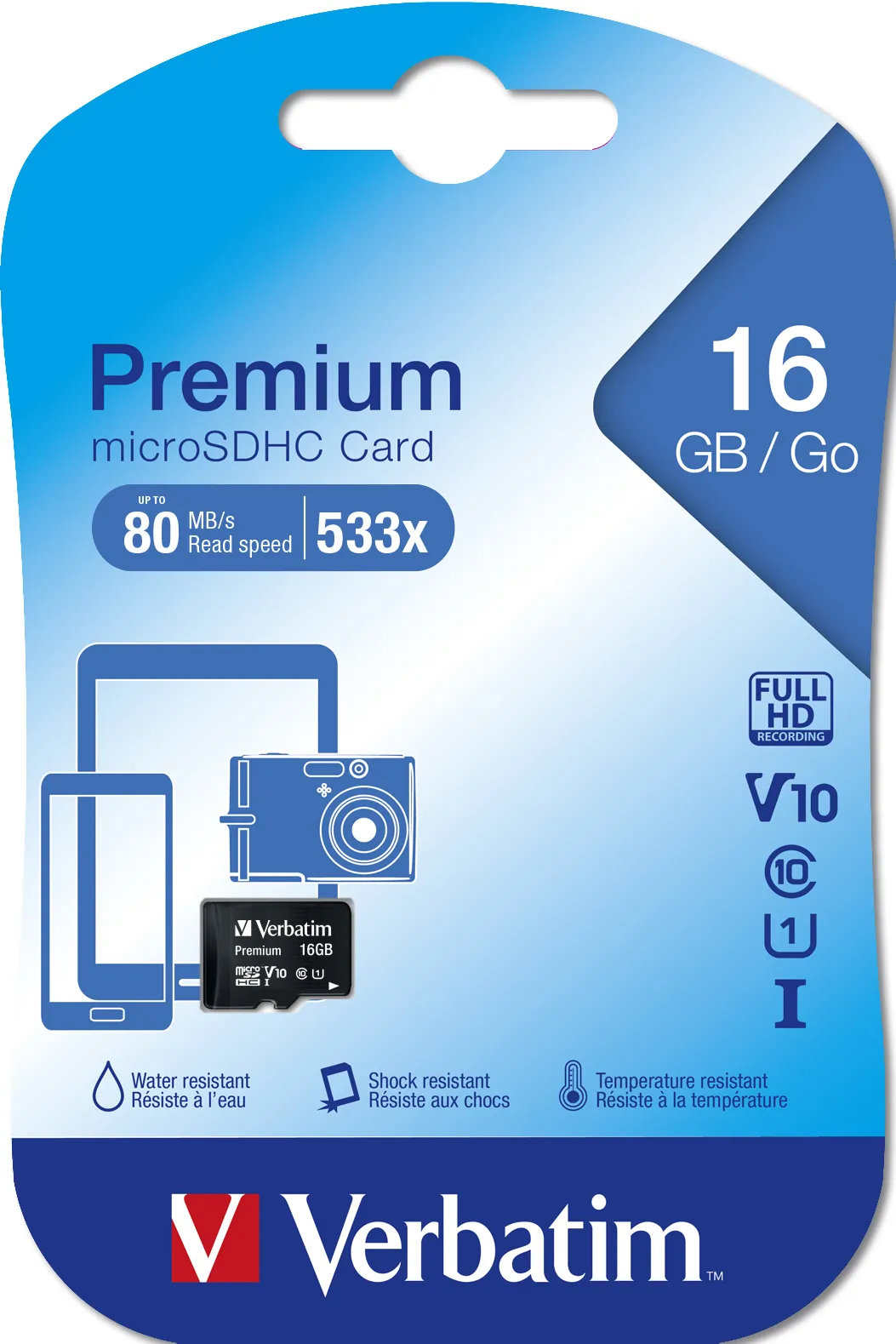 Verbatim Premium 16 Gt MicroSDHC -muistikortti