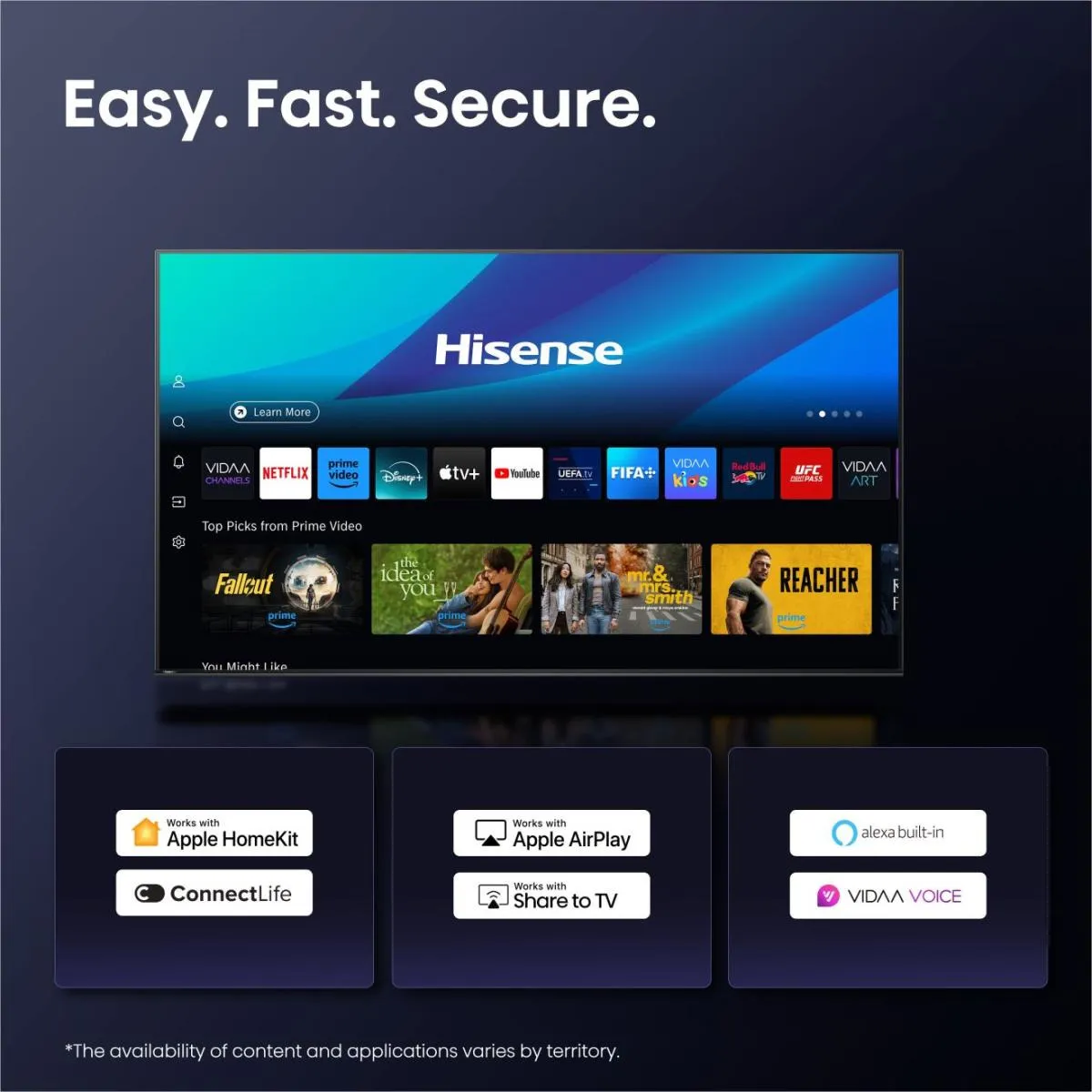 Hisense 50A6Q 50" 4K LED VIDAA OS TV, 60Hz, Dolby Vision, HDR10+