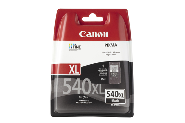Canon PG-540XL - Musta - alkuper&auml;inen - pakkaus turvaj&auml;rjestelm&auml;ll&auml; - mustepatruuna malleihin PIXMA MG3150, MG3250, MG3510, MG3550, MG3650, MG4250, MX395, MX455