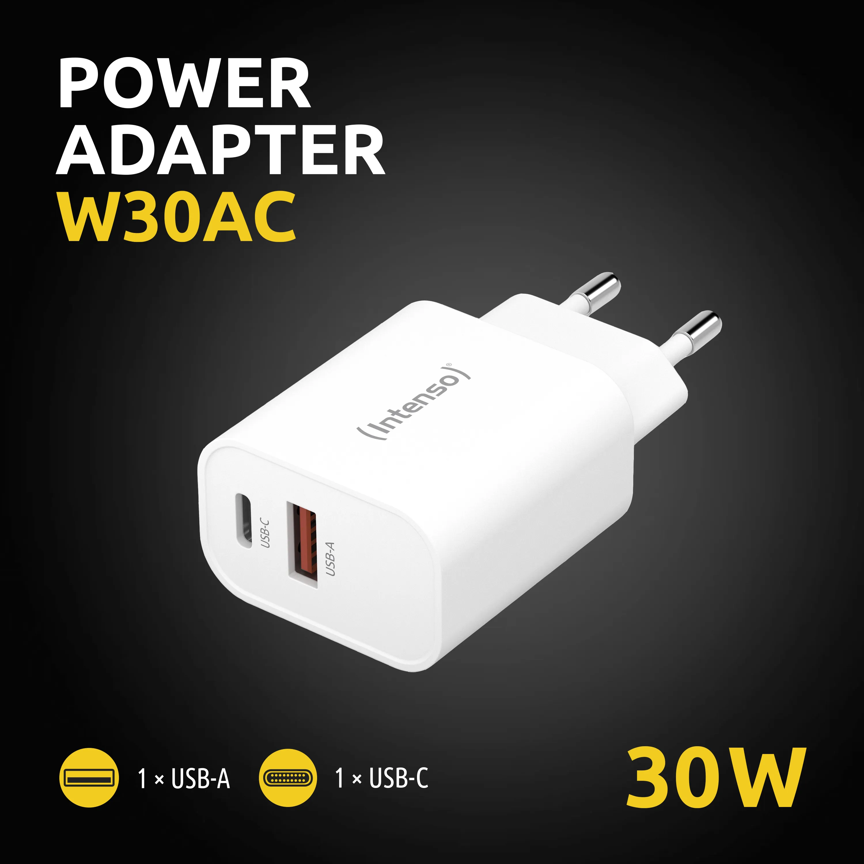 Intenso 30W White - Power Adapter