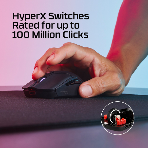 HyperX Pulsefire Haste 2 Mini Wireless Gaming Mouse, Black