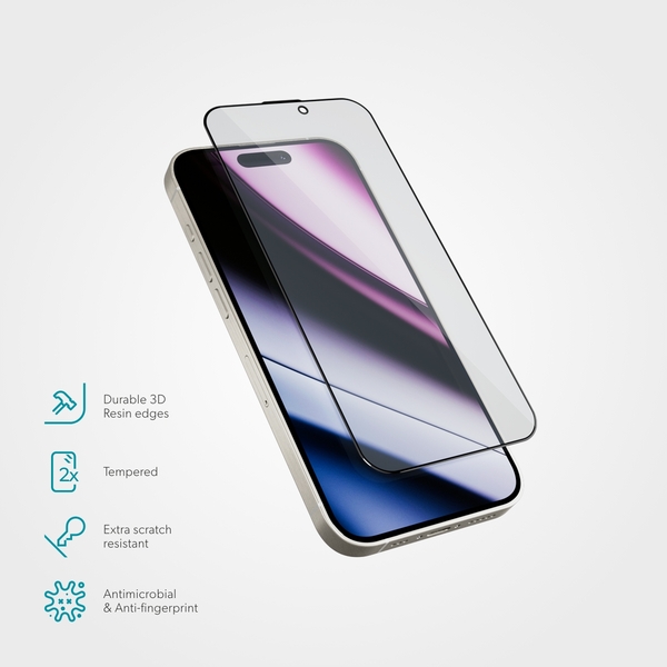 Epico Hero Glass 3D for iPhone 16 - Screen glass