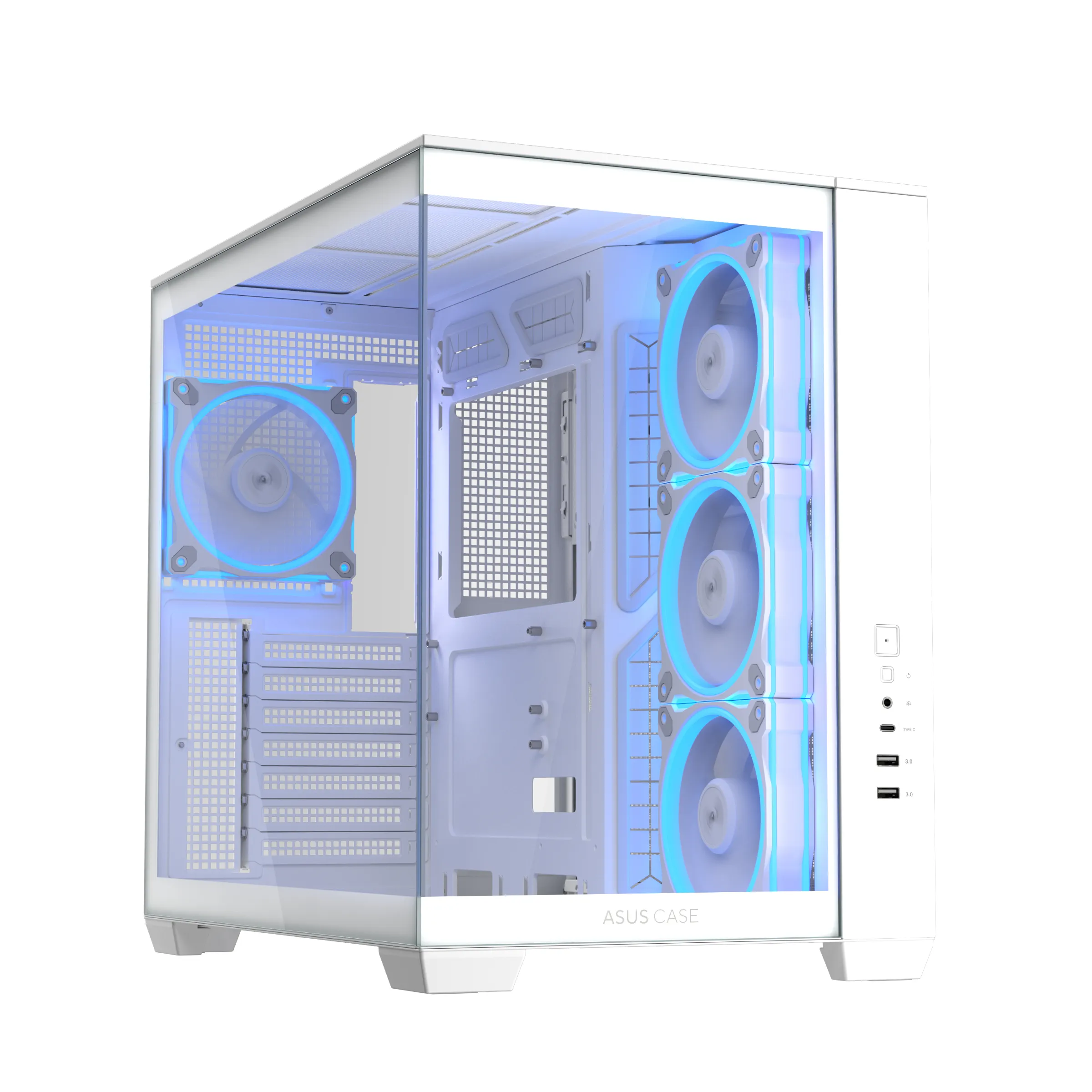 ASUS A32 PLUS Midi-Tower Case with RGB lighting, White
