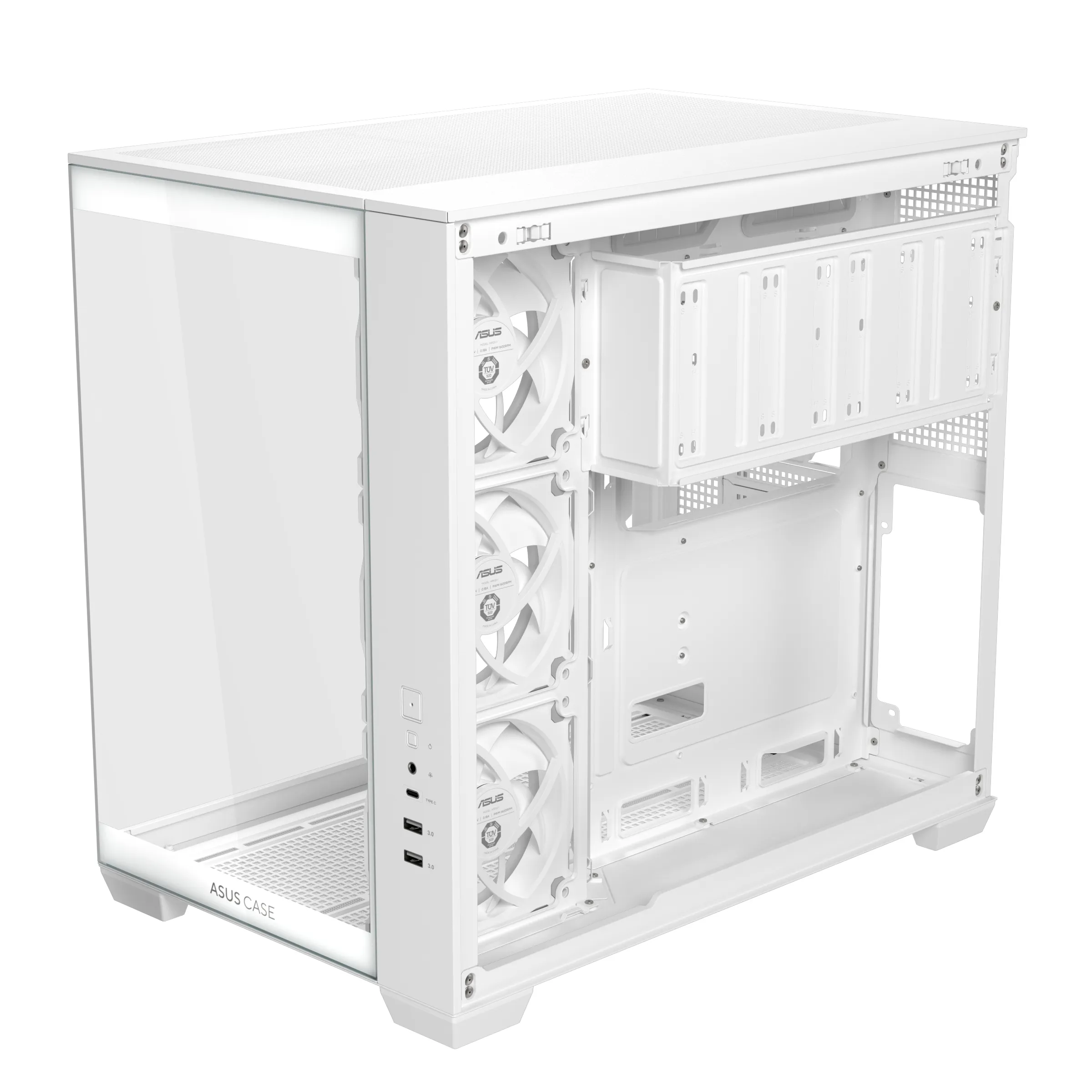 ASUS A32 PLUS Midi-Tower Case with RGB lighting, White