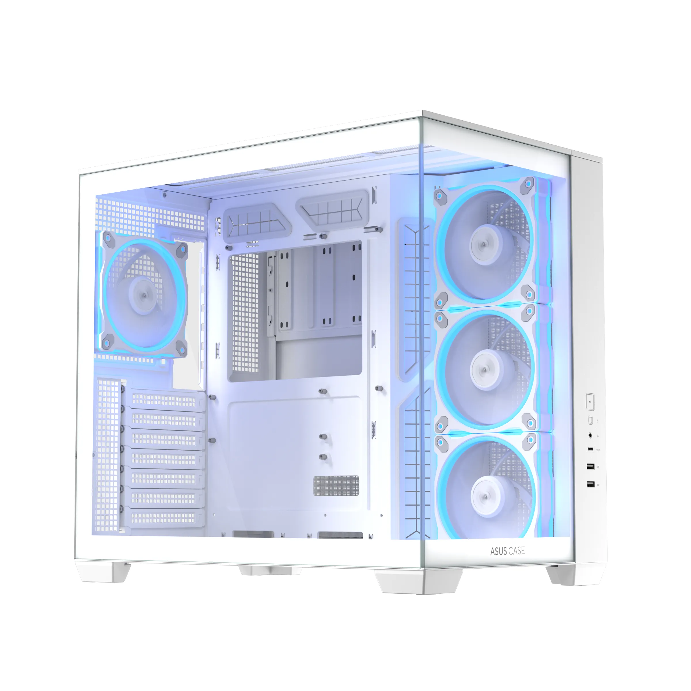 ASUS A32 PLUS Midi-Tower Case with RGB lighting, White