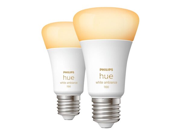 Philips Hue White Ambiance A60, E27, 1100 Lumen - smart bulb, 2-pack