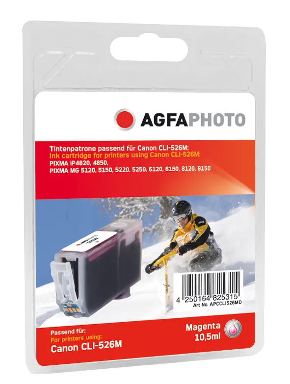 AGFAPHOTO APCCLI526MD -mustekasetti, 10.5 ml, magenta