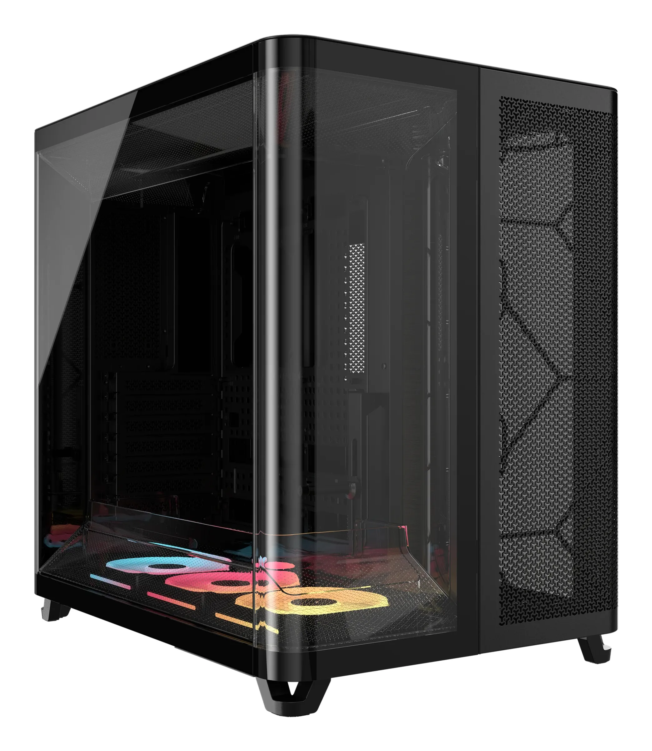 Corsair Air 5400 LX-R Link Midi-Tower Case with window and RGB lighting, Black