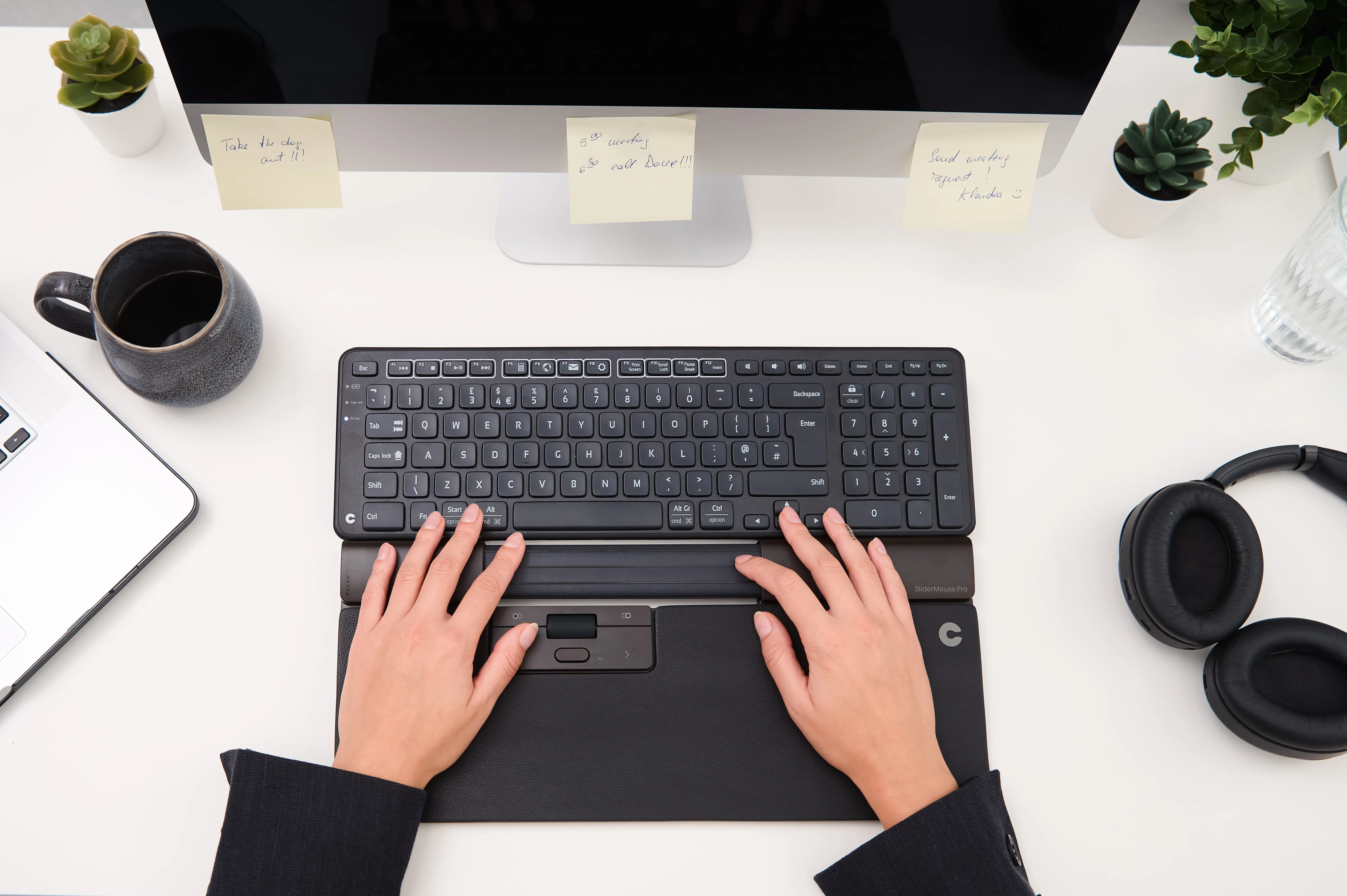 Contour SliderMouse Pro Wired Regular Wrist Rest Vegan leather