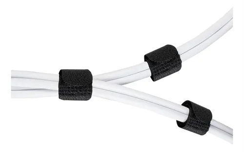 DELTACO Tarranauha, 20mm leveys, 18cm, 10-pakkaus, musta