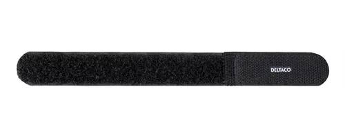 DELTACO Tarranauha, 20mm leveys, 18cm, 10-pakkaus, musta